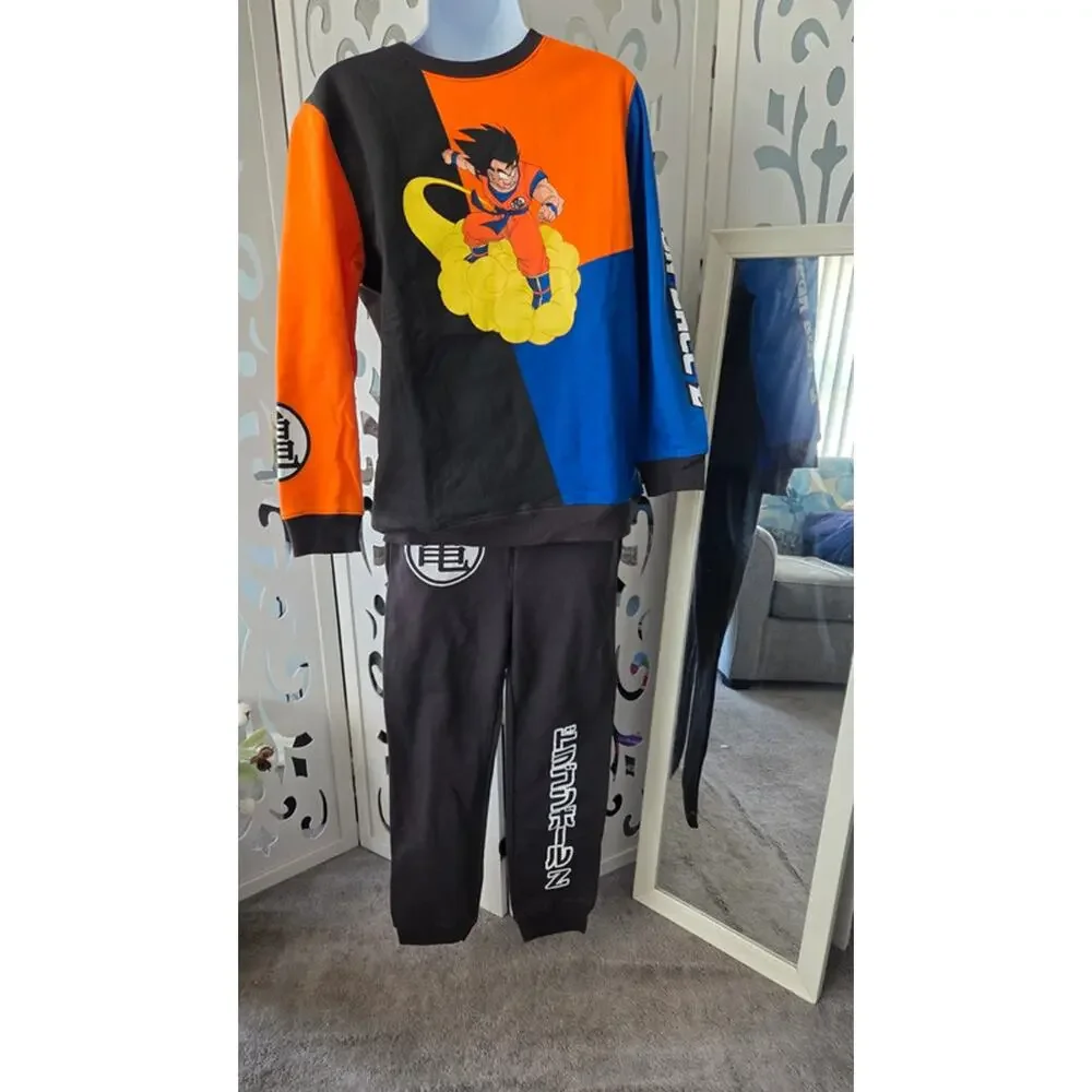 Dragon Ball Z Goku 2 Piece Set Youth XL Sweatshirt Joggers Anime Outfit NWT Blk